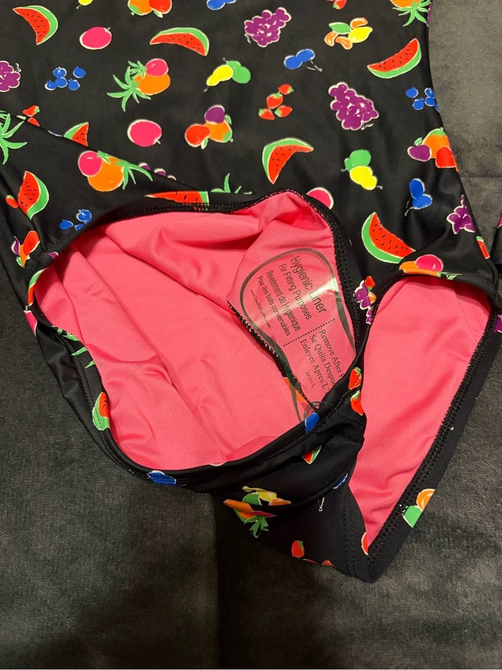 New Kate Spade New York Fruit Print Long Sleeve One piece Rash Guard- XS